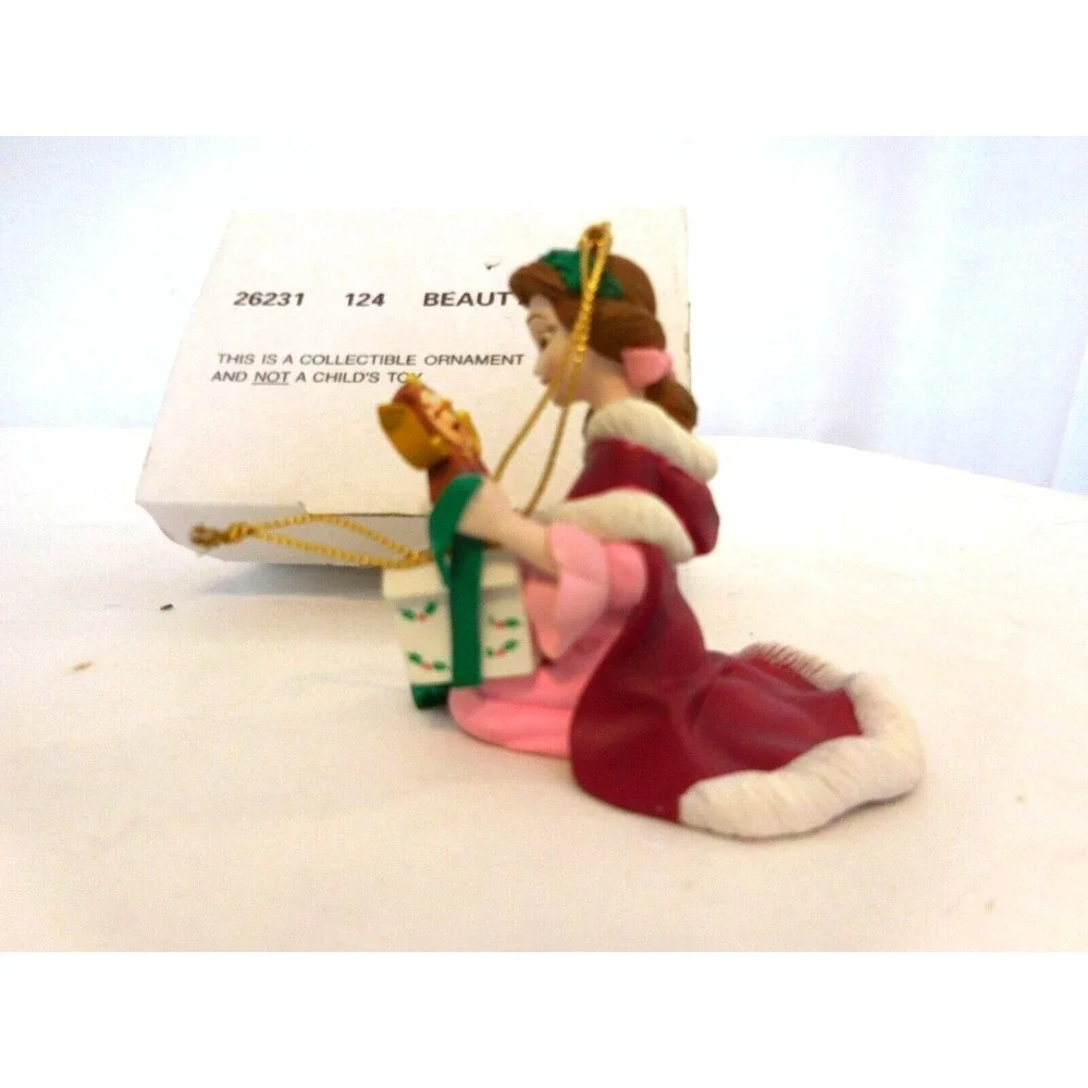 Disney Grolier Christmas Magic Ornament Beauty and the Beast With Box 023909 DCO